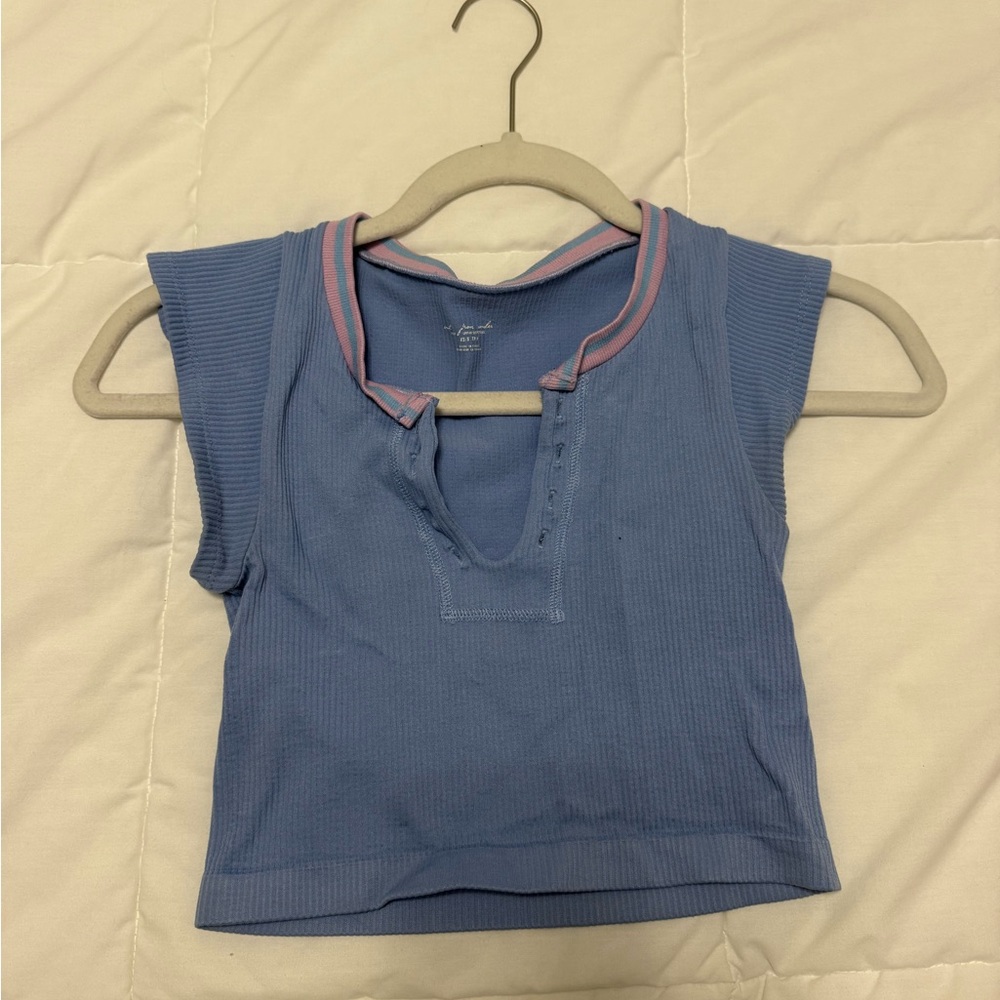 Urban Blue Scoop Neck Top